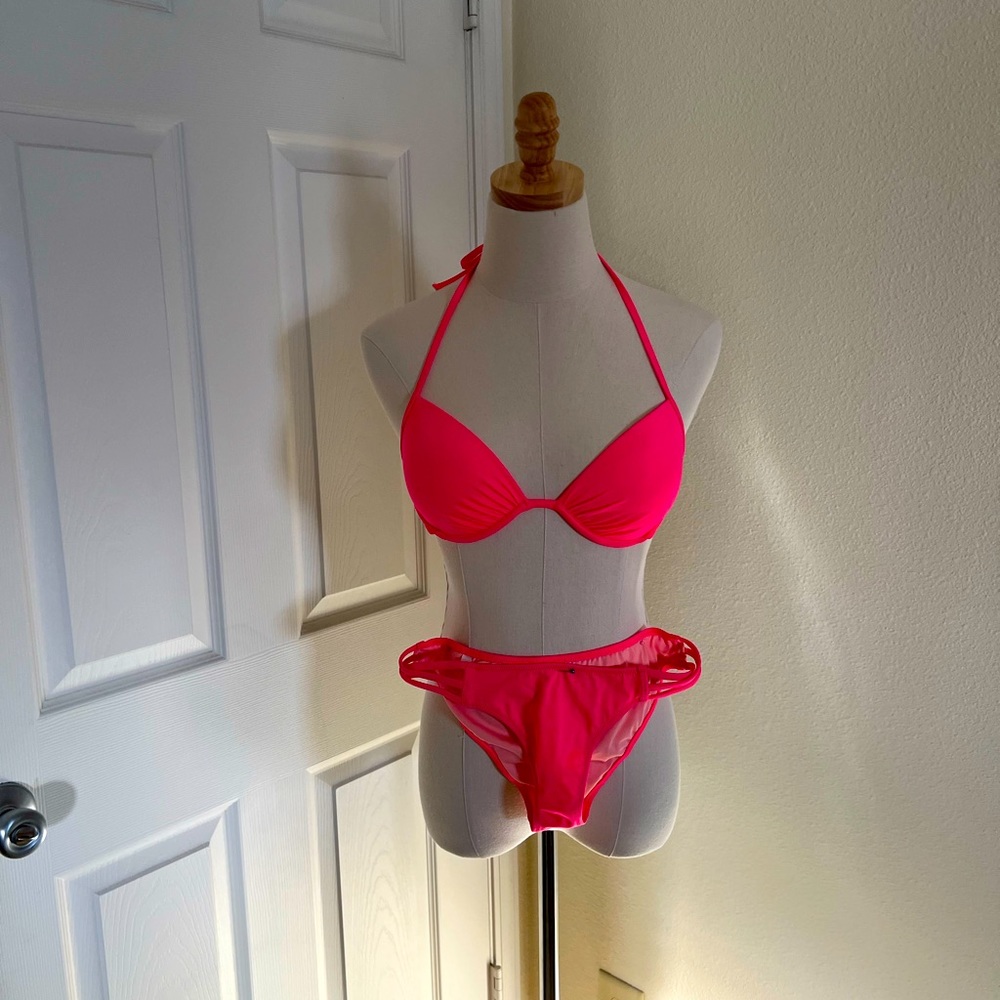 Pastel Pink Two Piece! 32C top with small bottom!